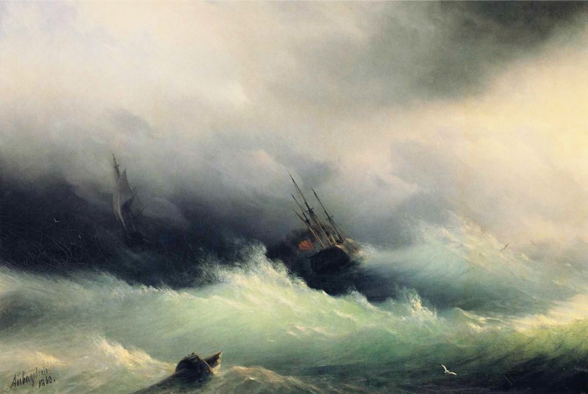 Ivan_Constantinovich_Aivazovsky_-_Ships_in_a_Storm
